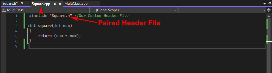 How to use multiple code files(Custom Headers and Source) in C++ for ...
